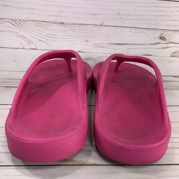 Oofos Ooriginal Flop Flops Womens Size 11 Hot Pink Comfort Recovery Sandals - Picture 5 of 9